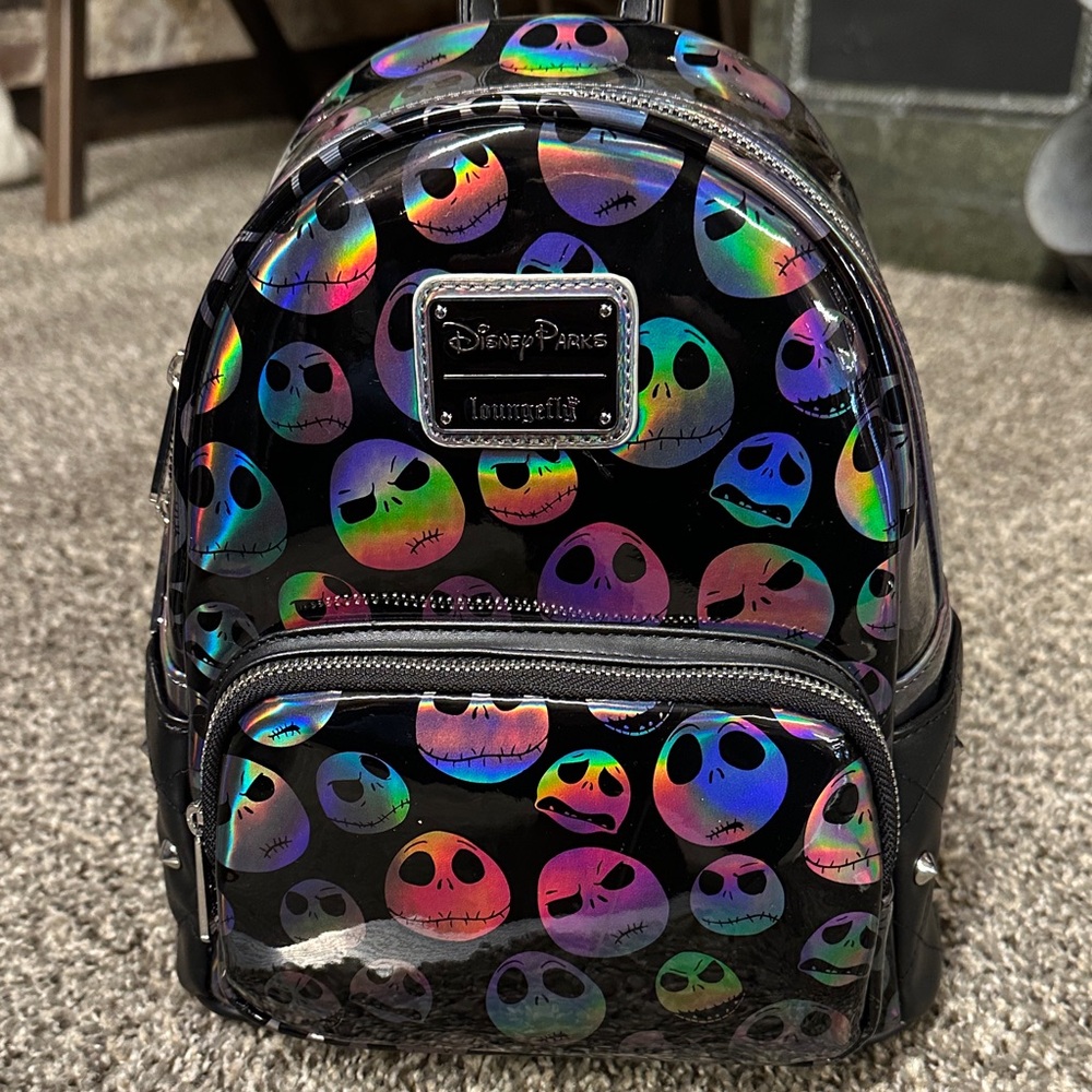 Disney Loungefly Jack Skellington  Holographic Backpack